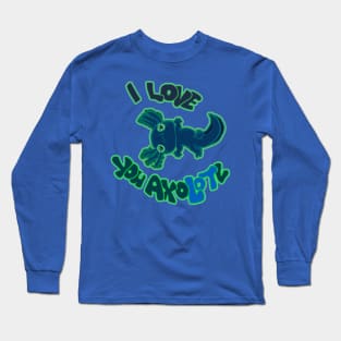 I LOVE YOU AXOLOTL  black mud puppy t-shirt Long Sleeve T-Shirt